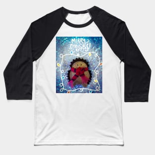 Christmas Hedgehog No. 3 Baseball T-Shirt